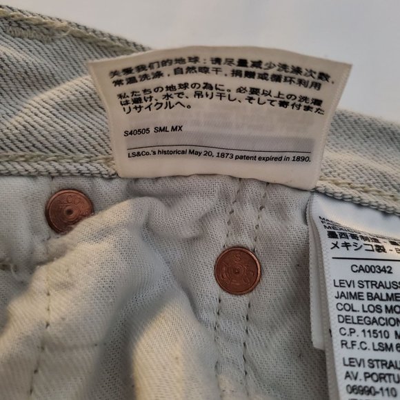 LEVI Strauss & Co. Men's 501XX Button Fly White Wash Denim Jeans Size W40 L32 - Picture 10 of 12